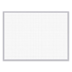 1 x 1 Grid Magnetic Whiteboard, 48.5 x 36.5, White/Gray Surface, Satin Aluminum Frame, Ships in 7-10 Business Days