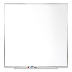 Magnetic Porcelain Whiteboard with Satin Aluminum Frame, 48.5 x 48.5, White Surface, Ships in 7-10 Business Days