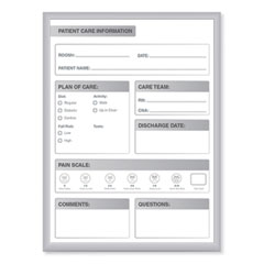 Patient Room Magnetic Whiteboard, 18.5 x 24.5, White/Gray Surface, Satin Aluminum Frame, Ships in 7-10 Business Days