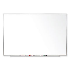 Magnetic Porcelain Whiteboard with Satin Aluminum Frame, 96.5 x 48.5, White Surface, Ships in 7-10 Business Days