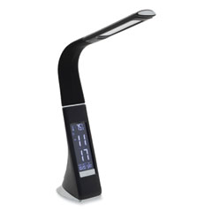 LRD Task Lamp with Digital Display, Gooseneck, 16" High, Black, Ships in 4-6 Business Days