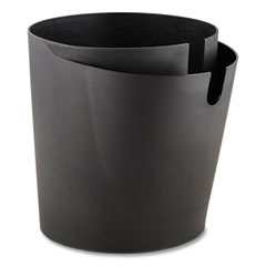 CanCan Deskside Waste/Recycling Can, 5 gal, Plastic, Black