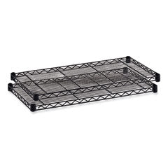 Commercial Extra Shelf Pack, 36w x 18d x 1h, Steel, Black, 2/Pack