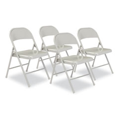 900 Series All-Steel Folding Chair, Supports 250 lb, 17.75" Seat Height, Gray Seat/Back/Base, 4/CT,Ships in 1-3 Business Days