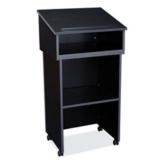 Tabletop Lectern and AV Cart/Lectern Base, 23.75 x 19.87 x 47.5, Black, Ships in 1-3 Business Days