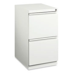 Full-Width Pull 20 Deep Mobile Pedestal File, 2-Drawer: File/File, Letter, White, 15x19.88x27.75, Ships in 4-6 Business Days