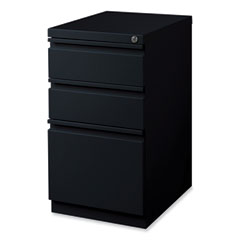 Full-Width Pull 20 Deep Mobile Pedestal File, Box/Box/File, Letter, Black, 15 x 19.88 x 27.75, Ships in 4-6 Business Days