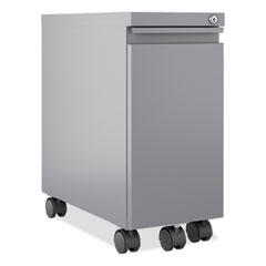 Zip Mobile Pedestal File, 1 Drawer, File, Legal/Letter, Arctic Silver, 10 x 19.88 x 21.75, Ships in 4-6 Business Days