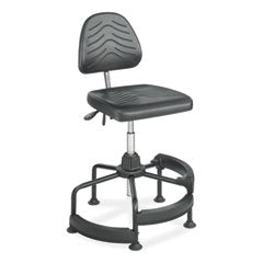 Task Master Deluxe Industrial Chair, Supports Up to 250 lb, 17" to 35" Seat Height, Black, Ships in 1-3 Business Days