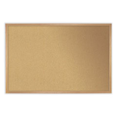 Natural Cork Bulletin Board with Frame, 48.5 x 48.5, Tan Surface, Oak Frame, Ships in 7-10 Business Days