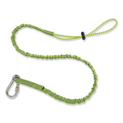 Squids 3101 Lanyard w/Stainless Steel Carabiner+Cinch-Loop, 15 lb Max Work Cap, 35" to 45", Lime, Ships in 1-3 Business Days