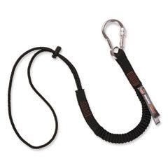 Squids 3105 Tool Lanyard w/Aluminum Carabiner+Cinch-Loop, 15lb Max Work Cap,32" to 48",Black,10/PK,Ships in 1-3 Business Days