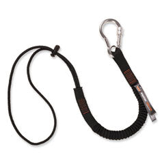 Squids 3105 Tool Lanyard w/Aluminum Carabiner+Cinch-Loop, 15 lb Max Work Cap, 32" to 48", Black, Ships in 1-3 Business Days