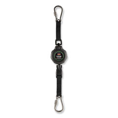 Squids 3000 Retractable Tool Lanyard with Carabiner Anchor, 1 lb Working Capacity, 48", Black, Ships in 1-3 Business Days