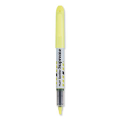 Spotliter Supreme Highlighter, Fluorescent Yellow Ink, Chisel Tip, Yellow/White Barrel, Dozen