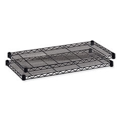 Commercial Extra Shelf Pack, 48w x 18d x 1h, Steel, Black, 2/Pack