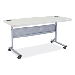 Flip-N-Store Training Table, Rectangular, 24 x 60 x 29.5, Speckled Gray, Ships in 1-3 Business Days