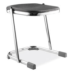 6600 Series Elephant Z-Stool, Backless, Supports Up to 500lb, 18" Seat Height, Black Seat, Chrome Frame,Ships in 1-3 Bus Days