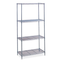 Industrial Wire Shelving, Four-Shelf, 48w x 18d x 72h, Metallic Gray, Ships in 1-3 Business Days