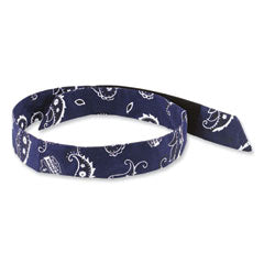 Chill-Its 6705 Cooling Embedded Polymers Hook and Loop Bandana Headband, One Size, Navy Western, Ships in 1-3 Business Days