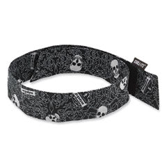 Chill-Its 6705 Cooling Embedded Polymers Hook and Loop Bandana Headbnd, One Size Fit Most, Skulls, Ships in 1-3 Business Days