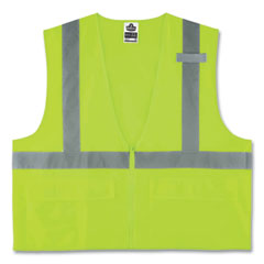 GloWear 8225Z Class 2 Standard Solid Vest, Polyester, Lime, 4X-Large/5X-Large, Ships in 1-3 Business Days