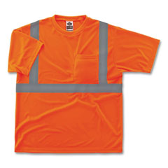 GloWear 8289 Class 2 Hi-Vis T-Shirt, Polyester, Orange, 3X-Large, Ships in 1-3 Business Days