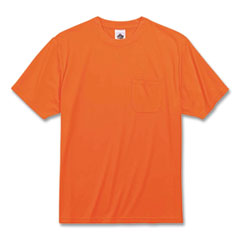 GloWear 8089 Non-Certified Hi-Vis T-Shirt, Polyester, Small, Orange, Ships in 1-3 Business Days