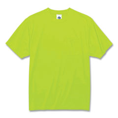 GloWear 8089 Non-Certified Hi-Vis T-Shirt, Polyester, 3X-Large, Lime, Ships in 1-3 Business Days