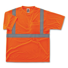 GloWear 8289 Class 2 Hi-Vis T-Shirt, Polyester, Orange, X-Large, Ships in 1-3 Business Days