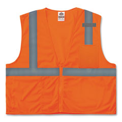 GloWear 8210Z Class 2 Economy Mesh Vest, Polyester, Orange, X-Small, Ships in 1-3 Business Days