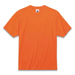 GloWear 8089 Non-Certified Hi-Vis T-Shirt, Polyester, X-Large, Orange, Ships in 1-3 Business Days