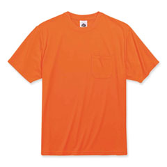 GloWear 8089 Non-Certified Hi-Vis T-Shirt, Polyester, 3X-Large, Orange, Ships in 1-3 Business Days