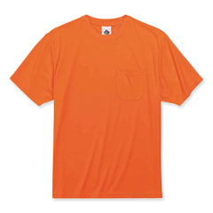 GloWear 8089 Non-Certified Hi-Vis T-Shirt, Polyester, Medium, Orange, Ships in 1-3 Business Days