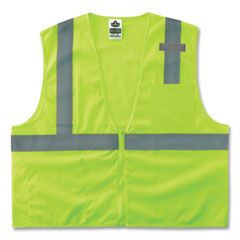 GloWear 8210Z Class 2 Economy Mesh Vest, Polyester, Lime, X-Small, Ships in 1-3 Business Days