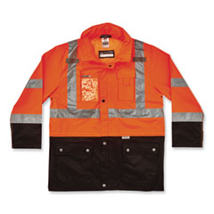 GloWear 8386 Class 3 Hi-Vis Outer Shell Jacket, Polyester, X-Large, Orange, Ships in 1-3 Business Days