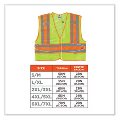 GloWear 8245PSV Class 2 Public Safety Vest, Polyester, 6X-Large/7X-Large, Lime, Ships in 1-3 Business Days