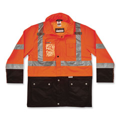 GloWear 8386 Class 3 Hi-Vis Outer Shell Jacket, Polyester, 2X-Large, Orange, Ships in 1-3 Business Days