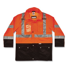 GloWear 8386 Class 3 Hi-Vis Outer Shell Jacket, Polyester, Medium, Orange, Ships in 1-3 Business Days