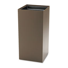 Public Square Recycling Receptacles, 31 gal, Steel, Brown, Ships in 1-3 Business Days