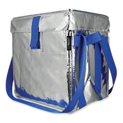 Fresh Eco Freeze Tote, 13.5 x 9 x 13, Silver/Blue, 4/Carton