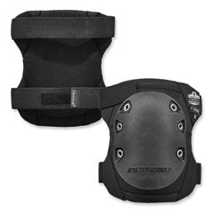 ProFlex 335HL Slip-Resistant Black Rubber Cap Knee Pads, Hook and Loop Closure, Pair, Ships in 1-3 Business Days