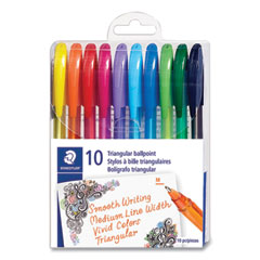 Triplus Ballpoint Pen, Stick, Medium 1 mm, Assorted Ink and Barrel Colors, 10/Pack