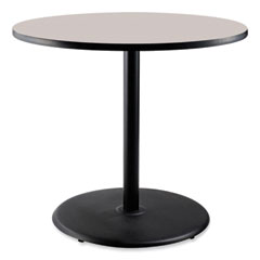 Cafe Table, 36" Diameter x 36h, Round Top/Base, Gray Neubula Top, Black Base, Ships in 7-10 Business Days