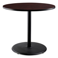 Cafe Table, 36" Diameter x 36h, Round Top/Base, Mahogany Top, Black Base, Ships in 7-10 Business Days