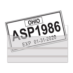 License Plate Tag Bags with Adhesive 100 / PK