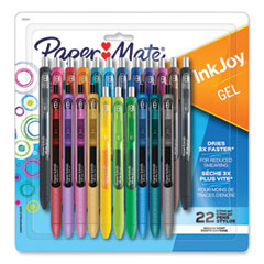 InkJoy Gel Pen, Retractable, Medium 0.7 mm, Assorted Ink and Barrel Colors, 22/Pack