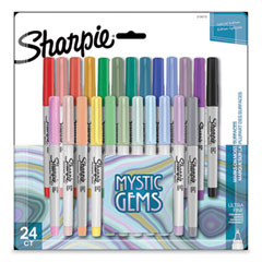 Mystic Gems Markers, Ultra-Fine Needle Tip, Assorted, 24/Pack