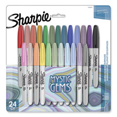 Mystic Gems Markers, Fine Bullet Tip, Assorted, 24/Pack