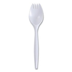 Mediumweight Wrapped Polypropylene Cutlery, Spork, White, 1,000/Carton